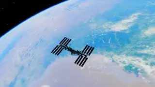 Space station over The Gulf