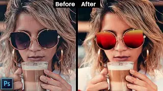 Photoshop Tutorial - Turn normal glass into a sunglass
