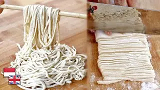 NO Eggs & Machine: Chewy Noodle Recipe [100% Success, Make It Yourself]