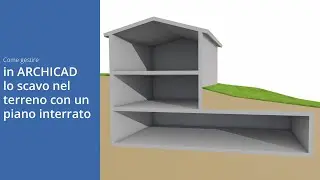 Come gestire in ARCHICAD lo scavo nel terreno con un piano interrato