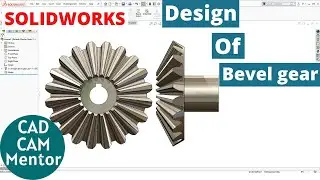 design of bevel gear in solidworks with the help of toolbox | solidworks tutorial for beginner