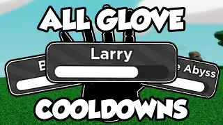 All GLOVE COOLDOWNS in Seconds in Slap Battles | Roblox