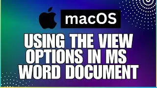 How To Use the View Options In a Microsoft Word Document-For MAC Users