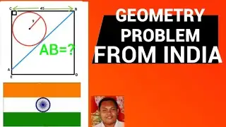 GEOMETRY PROBLEM 21- LENGTH OF A SEGMENT TANGENT TO A CIRCLE I PROBLEM FROM INDIA