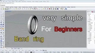 How to make a very simple band ring || CAD || Rhino-5 Software