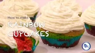 How to make Rainbow Cupcakes recipe | Home Bird
