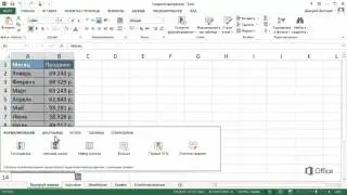 Excel 2013 Создание диаграммы