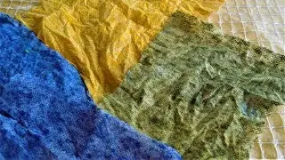 Покрасили салфетки из 
