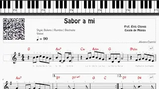 🎼 Sabor a  mi - 607 - Alvaro Carrilo - Tutorial Partitura Fácil 2