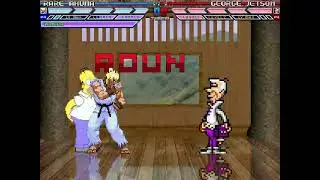 MUGEN Fight - Rare Akuma and Homero vs. George Jetson