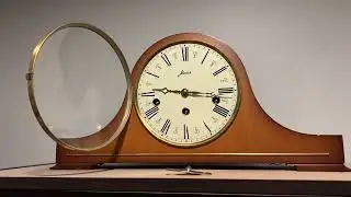 Winding my W. Haid Triple Chime Mantle Clock
