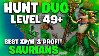 HUNT DUO 49+ nos SAURIANS (BEST XP/H & PROFIT) - Ravendawn