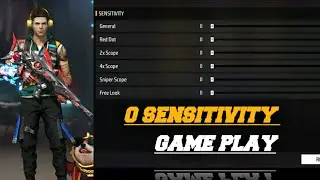 0 Sensitivity+ Custom hud God game play||Free fire highlights|| how to sensitivity in Free fire