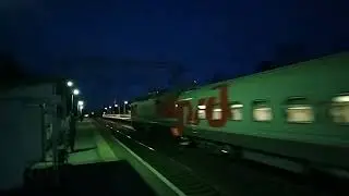 ЭП2К-182 с поездом № 318 на перегоне Горы — Мга
