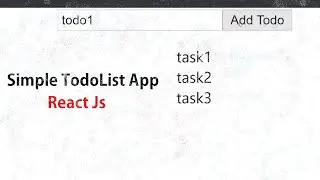 Simple Todo list application in React js