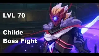 Genshin Impact - AR44 LvL 70 Childe Boss Fight (Harbinger Tartaglia) Gameplay - PC