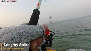 Fight with the stingray 🎣🐟 II Randy Fishing TV