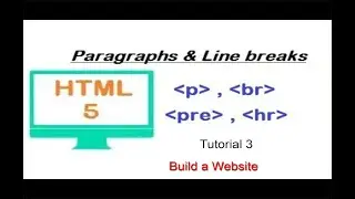 HTML tutorial for beginners - paragraph, line breaks, spacing and horizontal rule