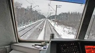 Поездка на электровозе ЧС2К\Cab ride electric loco CHS2K