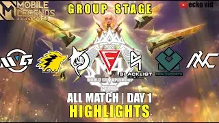 HIGHLIGHTS ALL MATCH DAY 1 GROUP STAGE M4 WORLD CHAMPIONSHIP MOBILE LEGENDS