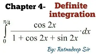integration cos2x/(1+sin2x+cos2x) from 0 to pi/4