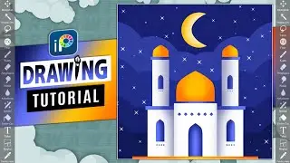 Tutorial Menggambar Masjid di Ibis Paint X | How To Draw Mosque Illustration