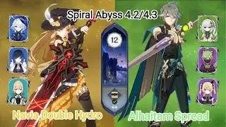 C0 Navia Double Hydro & C0 Alhaitam Spread - Spiral Abyss 4.2\4.3 Floor 12 9 star Genshin Impact