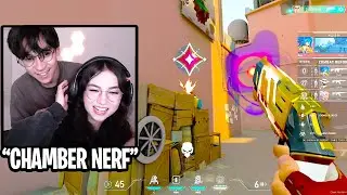 TENZ SMURFING WITH KYEDAE ON *NEW* CHAMBER AFTER NERFS IN IMMORTAL LOBBY!! (VALORANT)