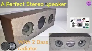 A wooden Bluetooth speaker|| with DIY bass radiator