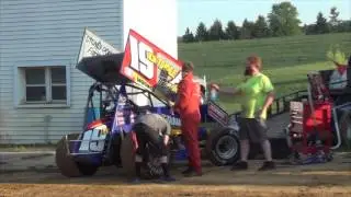 Trail-Way Speedway 358 Sprint Car Highlights 08-19-16