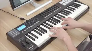 WORLDE PANDA49 Portable 49-Key USB MIDI Keyboard Controller 8 RGB Colorful Backlit Trigger Pads