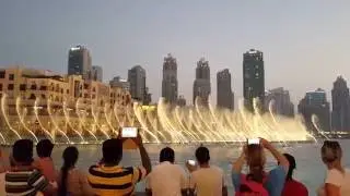 The Dubai Fountain With Sama Dubai Song HD