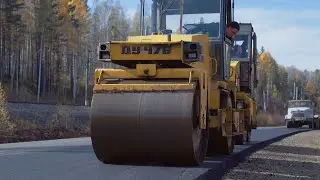 ДСИО асфальтирует подъезд к пос. Парчум в Чунском районе