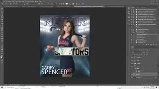 Green Screen, Sports Template, text effects, Photoshop edit with Ben Shirk's extraction software