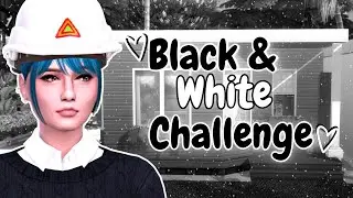 🤍🖤Can I Build A House In The Sims 4 In Black & White?🖤🤍