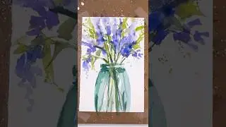 Simple Watercolor Flower techniques  #watercolorpainting