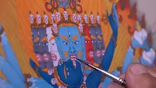 He-Vajra face Detailing / @enlightenmentthangka
