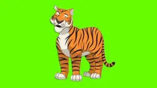 talking tiger green screen| no copyright video|animated #shorts