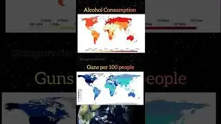 #213 Map facts - Alcohol consumption - Guns per 100 people #shorts #maps