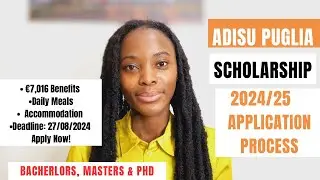 ADISU PUGLIA 2024/25 COMPLETE APPLICATION PROCESS| €7,015 BENEFITS| SCHOLARSHIPS IN ITALY