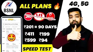 BSNL All Recharge Plans ⚡️ Speed Test, 4G, 5G | Better Than Jio, Airtel, VI | Buy, Port To BSNL SIM?