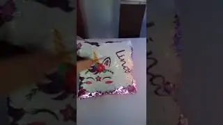 Wendepailletten Kissen mit Wunschname