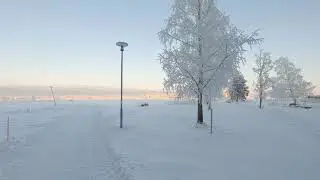 Lestijärven keskustaa 6.1.2021