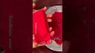 Red chalk Block Crush l Riddhima_asmr