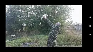 оригинальный способ заброски антенны на дерево