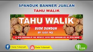 DESAIN SPANDUK BANNER JUALAN TAHU WALIK CORELDRAW