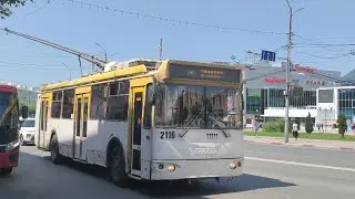 [Ultra HD] Троллейбус ЗиУ-682Г-016.03 №2116, маршрут №1