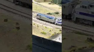 Miami Valley Modular Railway Amtrak #hoscale #amtrak #trainshow