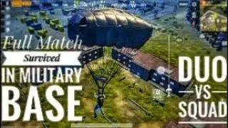 DUO VS SQUAD || Full match in Military Base || CHICKEN DINNER||LIKE US.