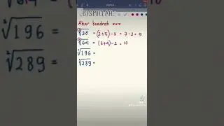 Cara mudah mencari akar kuadrat #belajarmatematika #trikmatematika #caramudahmatematika #matematika